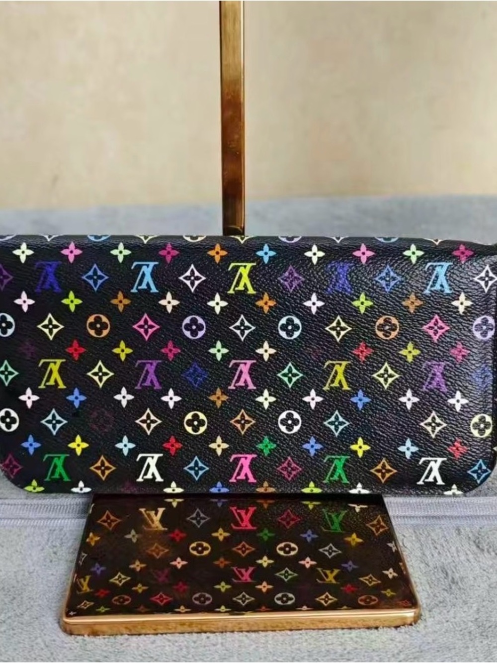 Louis Vuitton Takashi Murakami wallet with rare blue interior